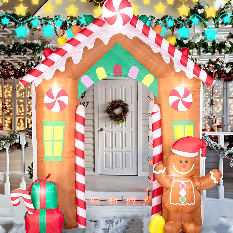 The Holiday Aisle® 10 FT Christmas Inflatable Decorations,Archway With